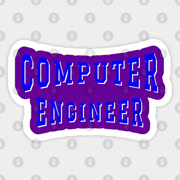 Computer Engineer in Blue Color Text Sticker by The Black Panther